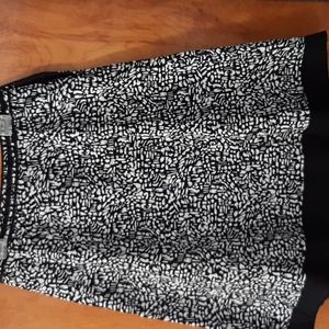 Black & White Christopher &  Banks Size 10 Lined Skirt
